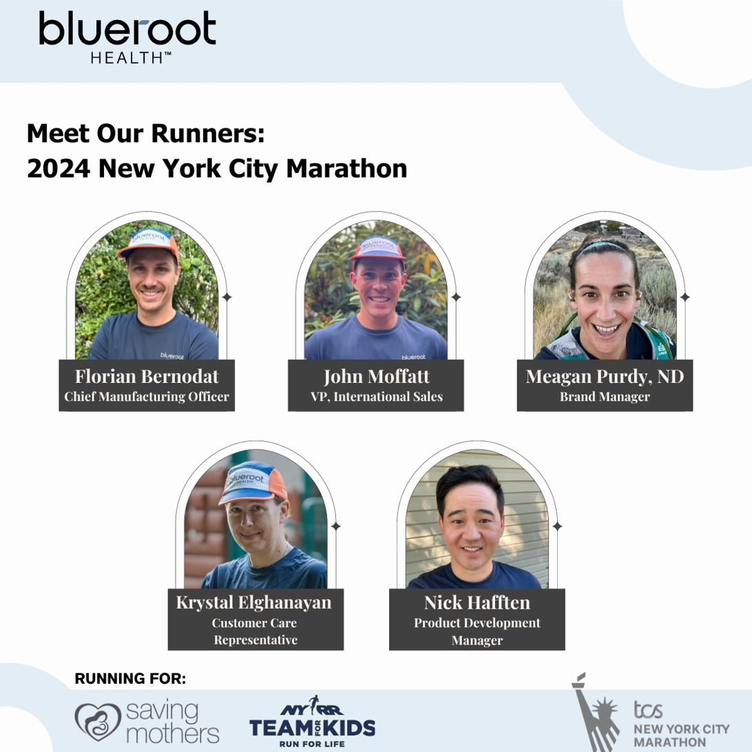 The BlueRoot Health marathon team